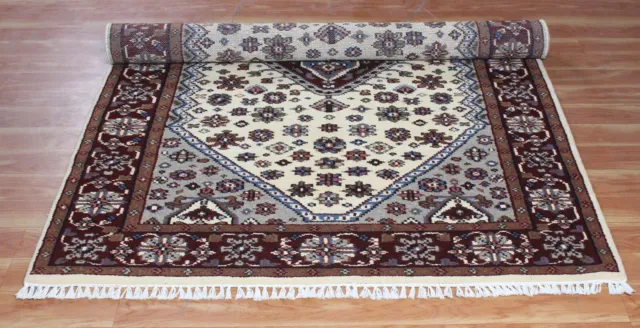 De Turquía Mano Anudado Beige Alfombra Cuarto Estar Oriental Lana 1.2x1.8m