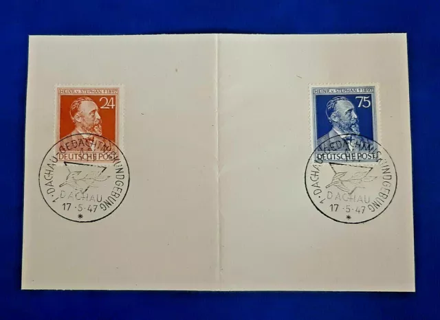 Stamp Allied occupation Dachau 1947 Heinrich Stephan Mi.Nr. 963-64 (16468