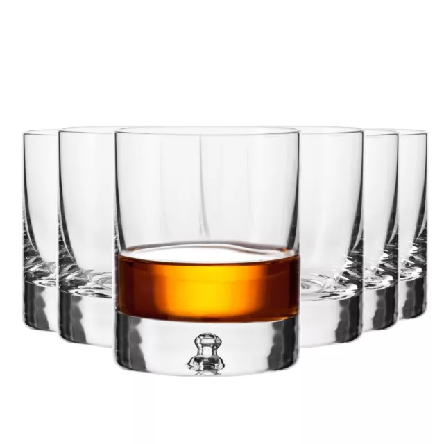 Krosno Lagrima Copas para Whisky Brandy Ron | 6 pcs | 250 ml | Lavavajillas