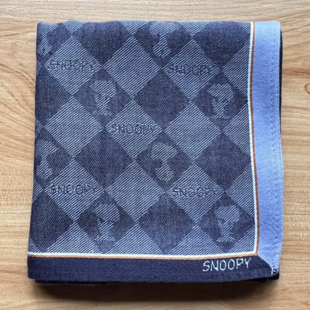 Handkerchief Men's Cotton Vintage Art Blue Checker Pocket Square 18"