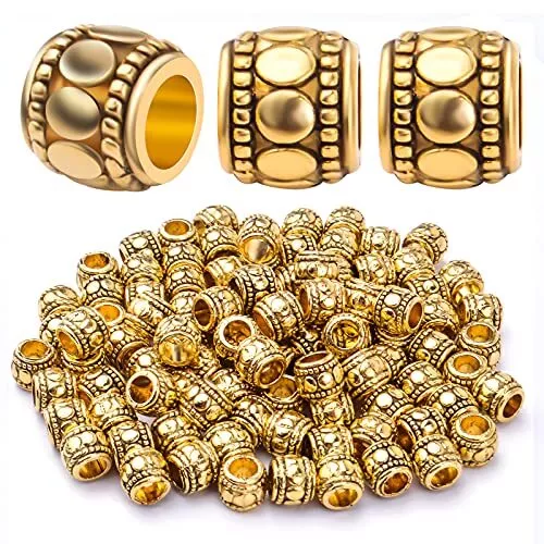 100 Pcs Large Hole European Spacer Beads for DIY Necklace Bracelets Jewelry