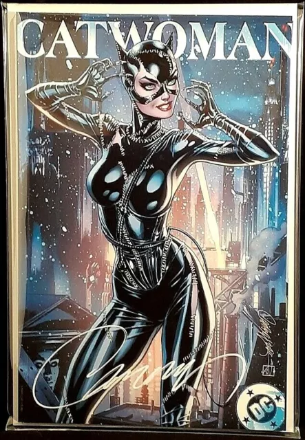 Catwoman 80Th #1 J Scott Campbell Variant H Nm Signed W/Coa Batman Joker Harley