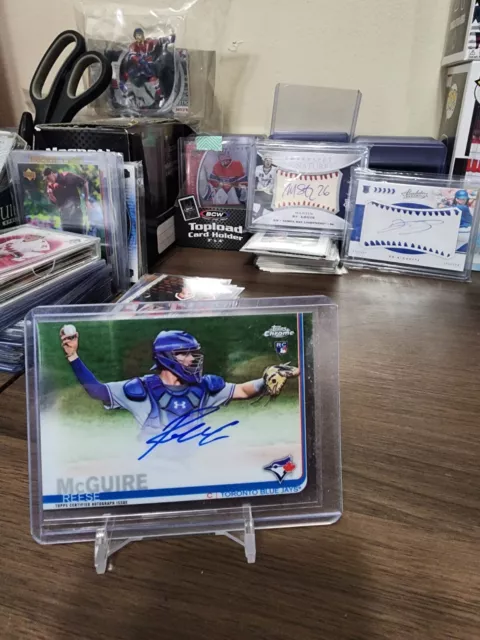 2019 Topps Chrome Refractor #RA-RM Reese McGuire Rookie Auto /499