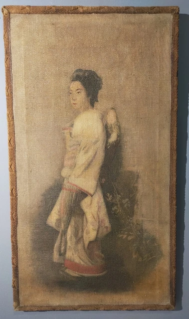 Huile Sur Toile Japonisme Fin XIX-début XXème