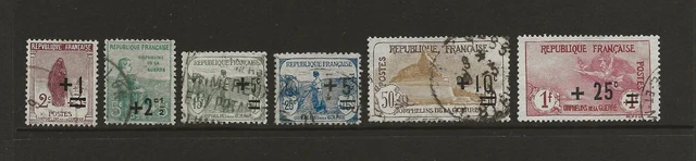 1922 France war Orphans fund part set SG388-394 good/fine used