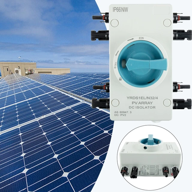 Interruptor solar fotovoltaico resistente a los rayos UV 32 A/1000 VDC