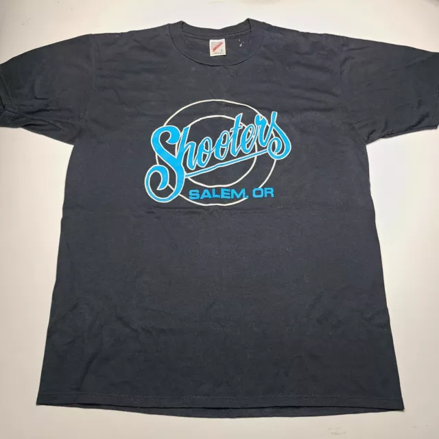 Vintage Jerzees Shooters Saloon Salem Oregon Shirt Men's Size Large 90's