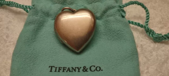 Tiffany & Co.  Rare!  Silver LARGE 28 mm Heart  Locket Pendant