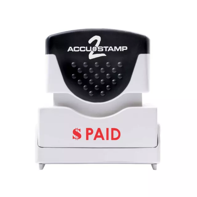 AccuStamp2 Paid Stamp, Shutter Pre-Inked One-Color Paid Stamp, 1/2" x 1-5/8" ...