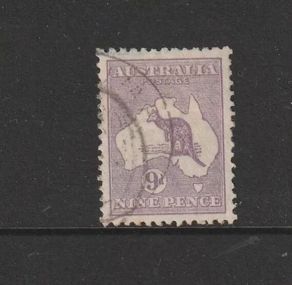 Australia 1915/27 Kangaroo 9d Violet, Die 2, Used SG 39b