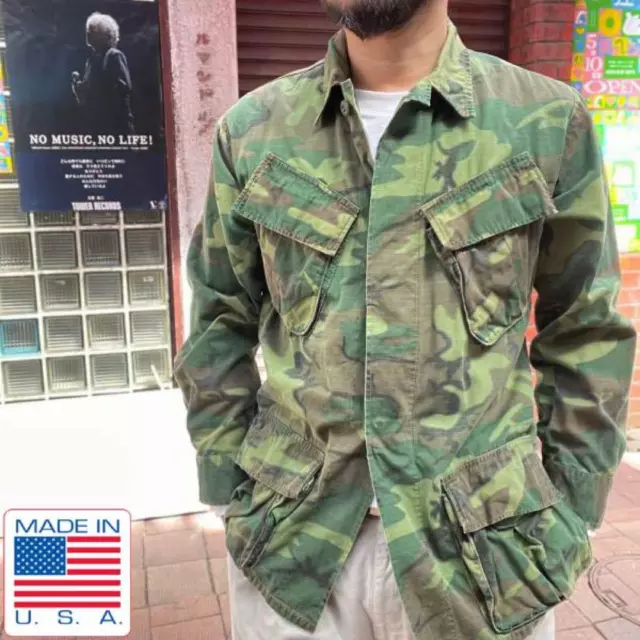 60S USA REAL U.S Military Jungle Fatty Jacket Erdl R Vintage Army Fatigue 180.40 PicClick UK