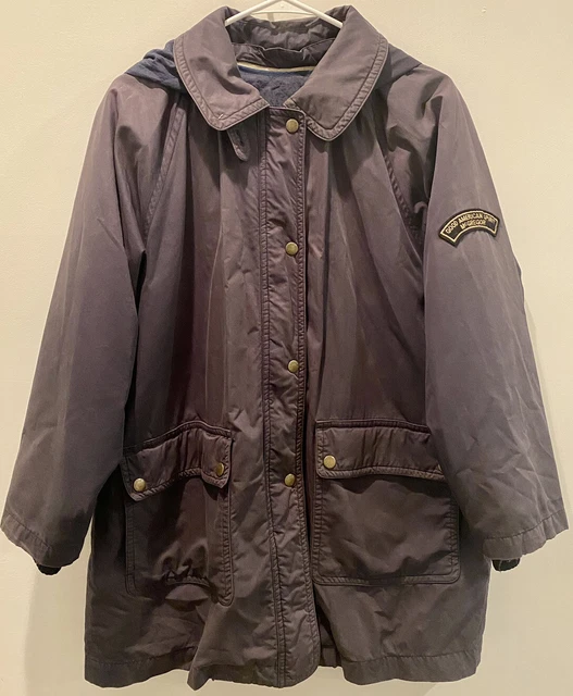 VTG 'Good American Spirit' McGregor Lined Hooded Jacket Navy Blue Mens M