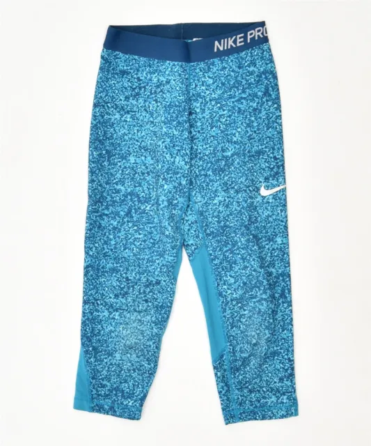 Leggings grafici Nike Ragazze Dri-Fit 9-10 anni grandi poliestere blu GU06