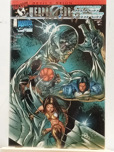 Weapon Zero/Silver Surfer #1 - Top Cow/Marvel DF Alt. Cover signed Tan - COA NM