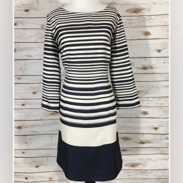 The Limited Silky Blue and white striped dress Size 6