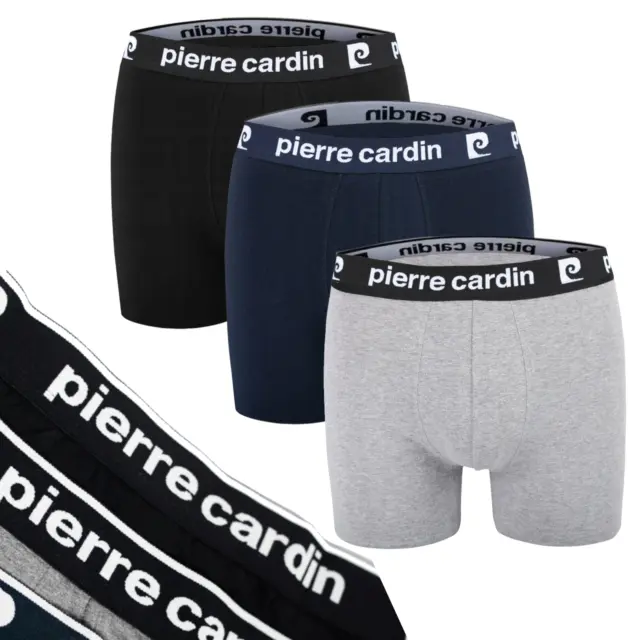 PIERRE CARDIN Lot de 3 Boxers Sous-Vêtements Homme Coton Premium PCU 77