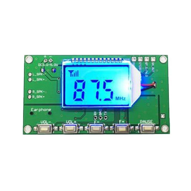 FM RADIO RECEIVER Module Frequency Modulation Stereo Receiving With LCD ...