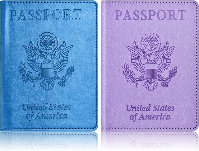 2Pack Passport Holder and Vaccine Card Holder Combo, Passport Wallet