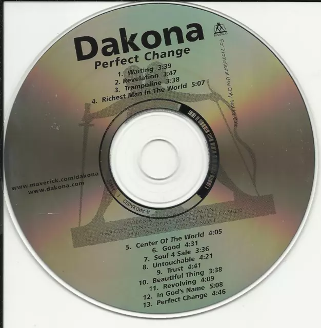 DAKONA Perfect Change ULTRA RARE ADVNCE PROMO DJ CD 03