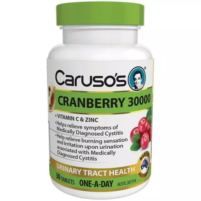 Carusos Natural Health Ultra Max Cranberry 30000 30 Tablets