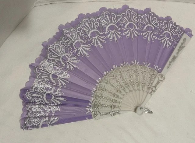 2 Pièces Éventails Pliants Avec Frange En Soie, Eventails à