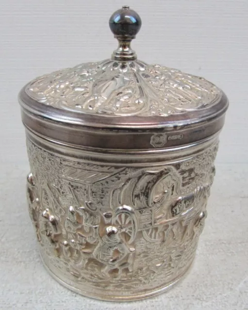 Silver Plate - Dutch Repoussé Lidded Pot - H. Hooykaas -1930s/40s