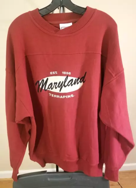 Maryland Terrapins NCAA Vintage Red Terrapins Large Sweatshirt