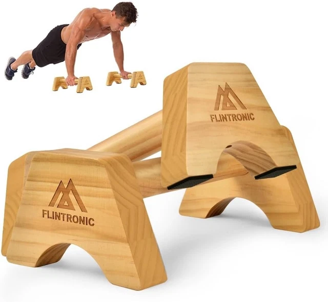 PULLUP & DIP Parallele in Legno, Parallettes Basse o Medie con Maniglie