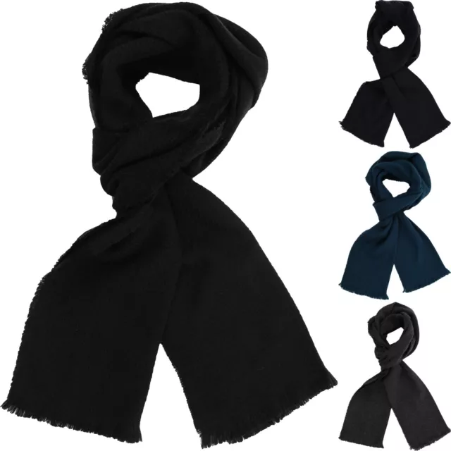 M&S Mens Womens Unisex Neck Scarf Warm Winter Soft Thermal Scarves Tassel Ends