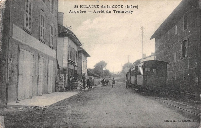 Cpa 38 Saint Hilaire De La Cote Arguere Tram Stop