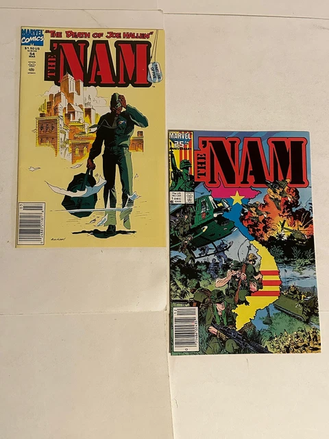 Lot of 2 THE 'NAM Marvel comics #1,54 1986-91 Copper War Books G/VG 3