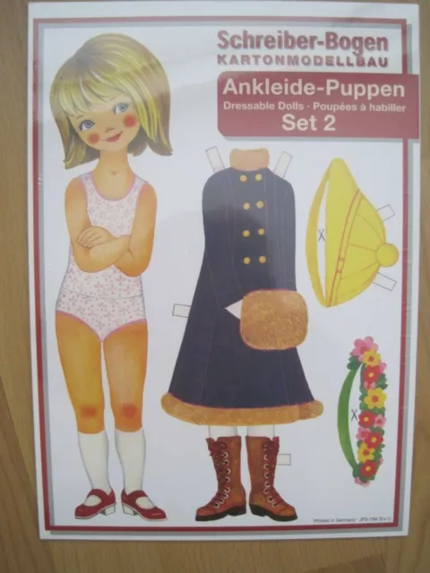 Ankleidepuppen Anziehpuppen Set 2 Puppen Kartonbausatz *NEU* Bastelbogen