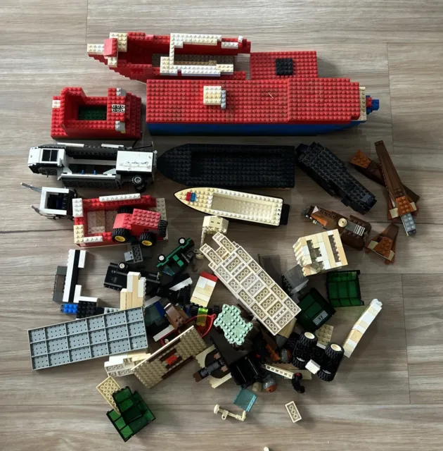 Large collection vintage 4+ Kgs 1970s 1980s Lego - Bulk Lot Some Partially Built