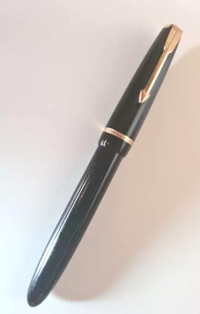 Parker Fountain Pen Black, Lady, Vintage, Pen Gold 14k