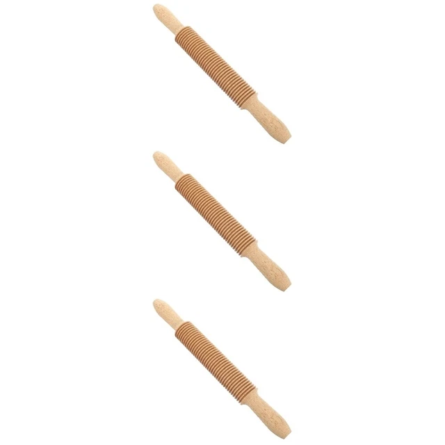 3 piezas Espagueti Pasta Maker Madera Fideos Cortador Rolling Pin Herramienta de cocina