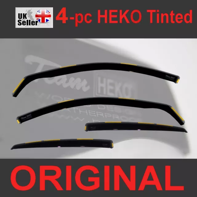 FORD FOCUS MK3 Saloon Hatchback 5-D 2011-2018 4-pc Wind Deflectors Heko Tinted