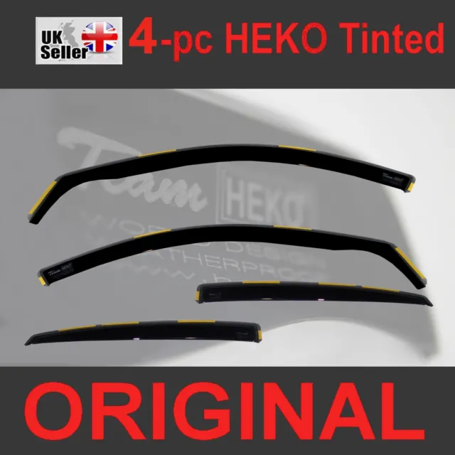 HYUNDAI i10 MK2 Hatchback 5-doors 2014-2019 4-pc Wind Deflectors HEKO Tinted