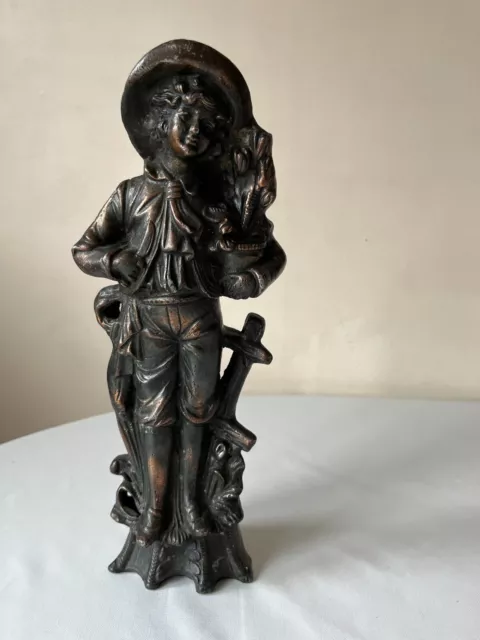 Vintage Spelter figurine  of a boy / young man