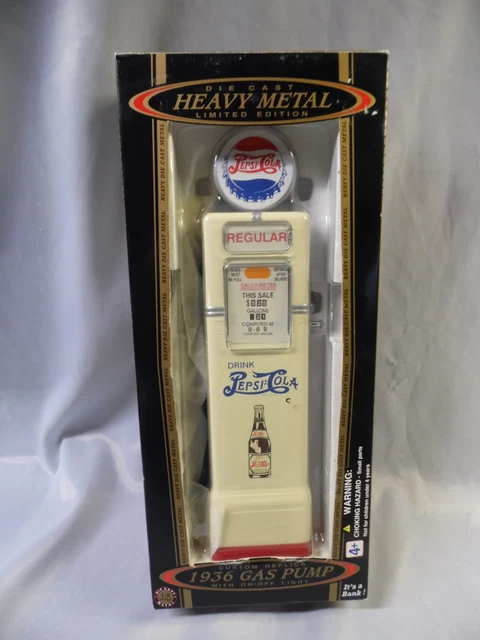 Pepsi-Cola 1936 Gas Pump Bank 1:8 Scale Diecast Replica ~ Limited Edition I.o.b.