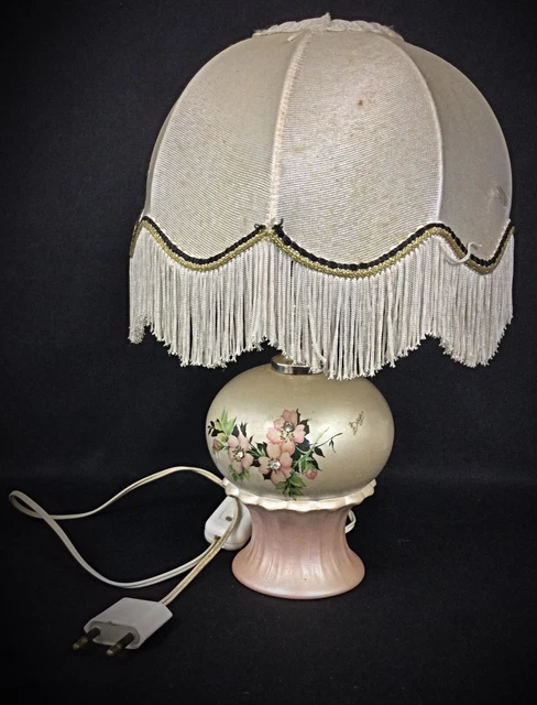 Ancienne petite lampe de chevet signé Berger pied en céramique