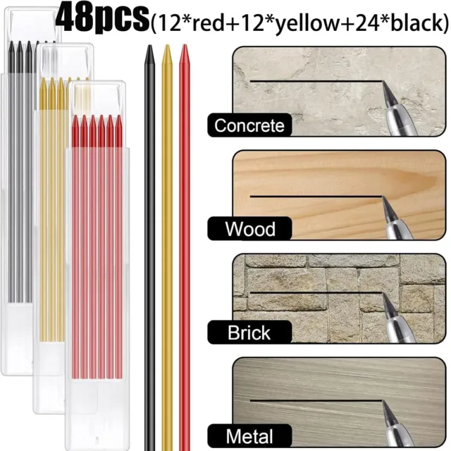 Tracer Pencil Refills for Carpenters Builders 2.8mm Pica Pencil Refill UK x48