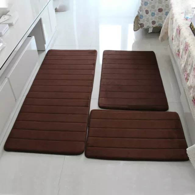 home 3-piece/set living room thick carpet anti slip bathroom mat set