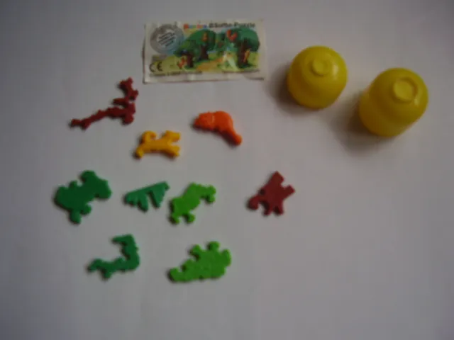 Ü-Ei 1 x Plastikpuzzle - Buntes Bäume Puzzle/Katzenbaum Variante - v. 1994 + BPZ 2