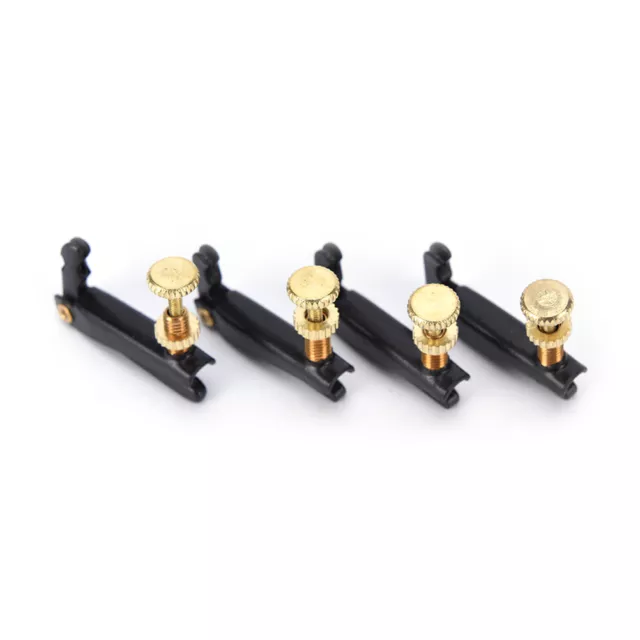 4X Musical Instruments Metal Tone Fine Tuner Adjuster For 4/4 3/4 Violin Hu