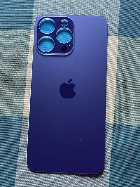 Vitre Arrière Pour IPhone 12 Pro Max - Graphite (gris Foncé) - Neuve Avec Grand Trou