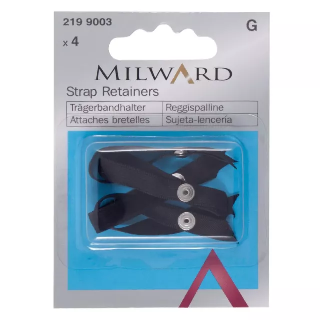 Retenedores de correa Milward negros 4 piezas