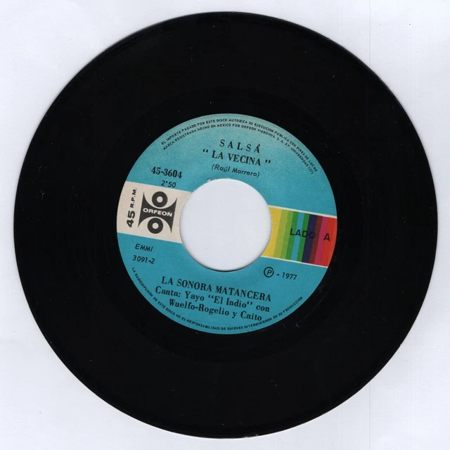 LA SONORA MATANCERA La Vencina / Mexico Canta Mi Guaguanco Orfeon 7