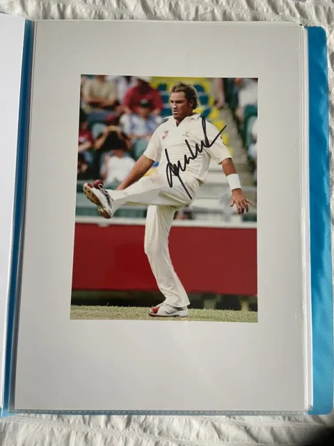 Shane Warne - Australia Cricket Signed A4 Picture +Coa