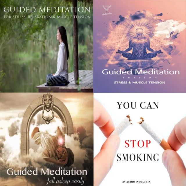 Guided Meditation Cd Bundle X4 Cd For Stress Anxiety Insomnia Stop Smoking