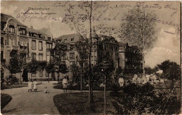 CPA AK DIEDENHOFEN Parkstrasse mint Rosengarten (454756)